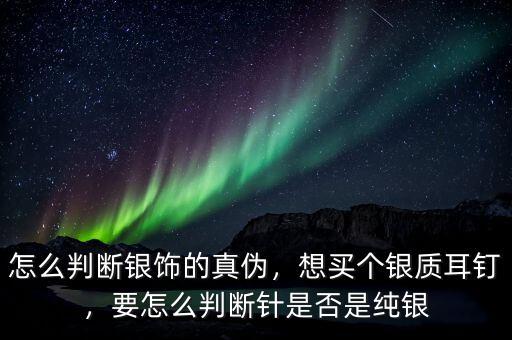怎么判斷銀飾的真?zhèn)危胭I個(gè)銀質(zhì)耳釘，要怎么判斷針是否是純銀