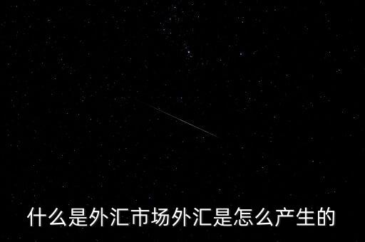金融外匯是什么,外匯是怎么產(chǎn)生的