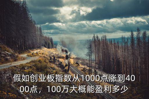 假如創(chuàng)業(yè)板指數(shù)從1000點漲到4000點，100萬大概能盈利多少