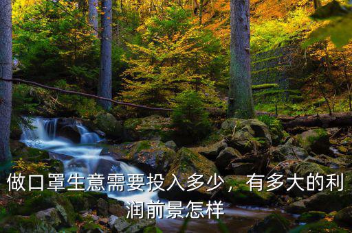 做口罩生意需要投入多少，有多大的利潤前景怎樣