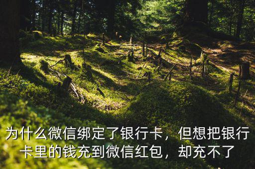 為什么微信綁定了銀行卡，但想把銀行卡里的錢充到微信紅包，卻充不了