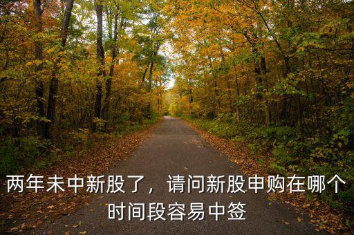 兩年未中新股了，請問新股申購在哪個時間段容易中簽