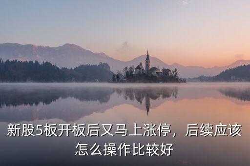 新股5板開板后又馬上漲停，后續(xù)應該怎么操作比較好