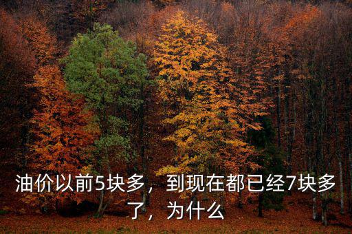 油價以前5塊多，到現(xiàn)在都已經(jīng)7塊多了，為什么