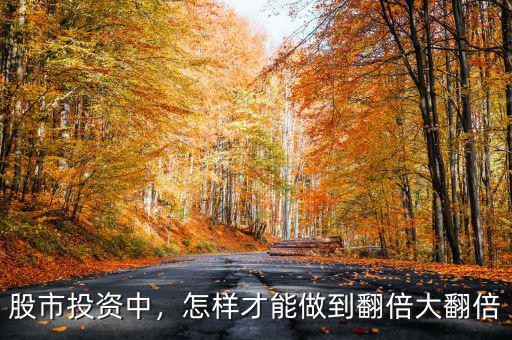 股市投資中，怎樣才能做到翻倍大翻倍