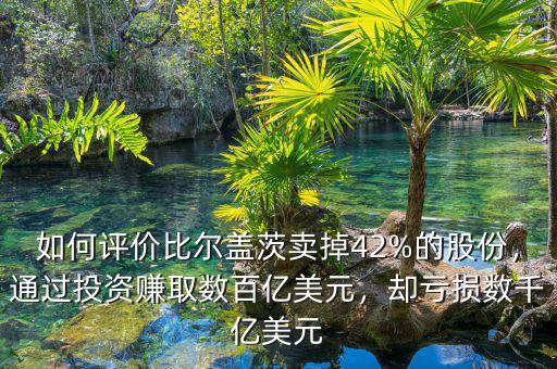 如何評(píng)價(jià)比爾蓋茨賣掉42%的股份，通過投資賺取數(shù)百億美元，卻虧損數(shù)千億美元