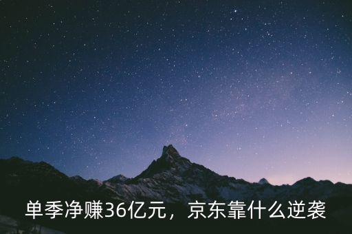 單季凈賺36億元，京東靠什么逆襲