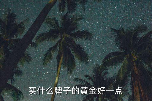 買什么牌子的黃金好一點