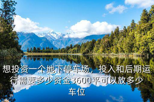 想投資一個地下停車場，投入和后期運行需要多少資金3600平可以放多少車位