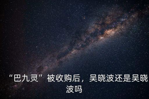 “巴九靈”被收購后，吳曉波還是吳曉波嗎