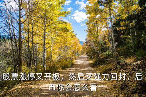 股票漲停又開板，然后又強(qiáng)力回封，后市你會(huì)怎么看