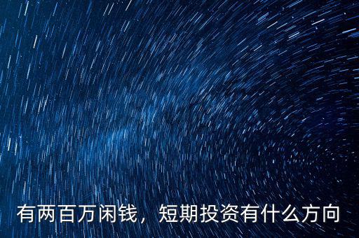 有兩百萬(wàn)閑錢(qián)，短期投資有什么方向