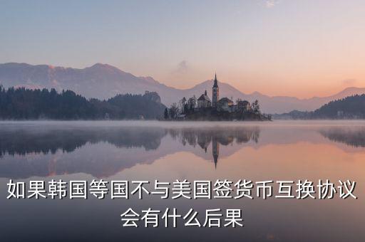 什么是貨幣互換協(xié)議,這是要干什么