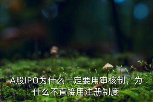A股IPO為什么一定要用審核制，為什么不直接用注冊制度