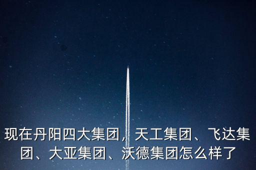 現(xiàn)在丹陽四大集團(tuán)，天工集團(tuán)、飛達(dá)集團(tuán)、大亞集團(tuán)、沃德集團(tuán)怎么樣了