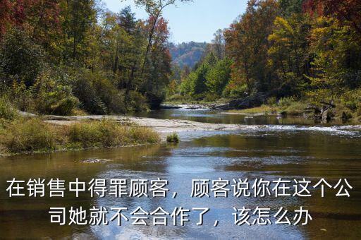 在銷售中得罪顧客，顧客說你在這個公司她就不會合作了，該怎么辦