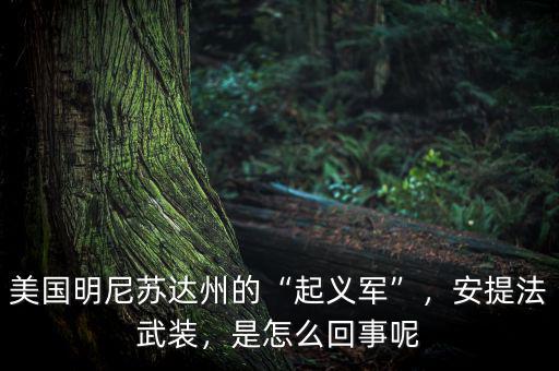 美國(guó)明尼蘇達(dá)州的“起義軍”，安提法武裝，是怎么回事呢