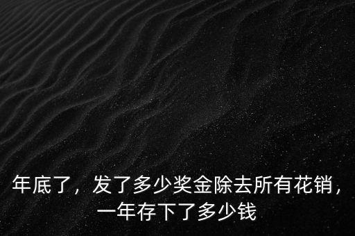 年底了，發(fā)了多少獎金除去所有花銷，一年存下了多少錢