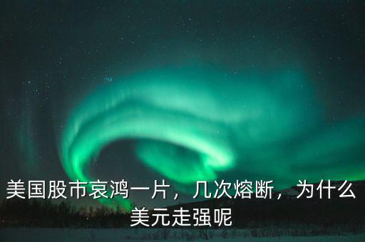 美國(guó)股市哀鴻一片，幾次熔斷，為什么美元走強(qiáng)呢