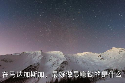 在馬達(dá)加斯加，最好做最賺錢的是什么