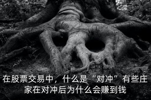 在股票交易中，什么是“對沖”有些莊家在對沖后為什么會賺到錢