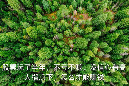 股票玩了半年，不虧不賺，沒(méi)信心有高人指點(diǎn)下，怎么才能賺錢(qián)