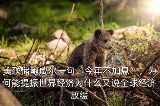 美聯(lián)儲(chǔ)鮑威爾一句“今年不加息”，為何能提振世界經(jīng)濟(jì)為什么又說全球經(jīng)濟(jì)放緩
