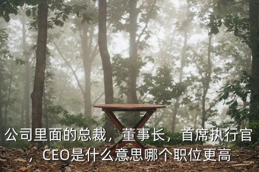 公司里面的總裁，董事長，首席執(zhí)行官，CEO是什么意思哪個(gè)職位更高