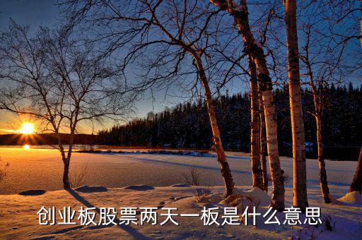 創(chuàng)業(yè)板股票兩天一板是什么意思