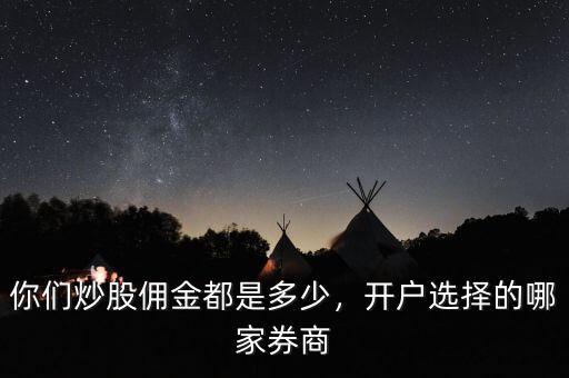 炒股傭金多少,你對炒股的傭金多少在乎嗎