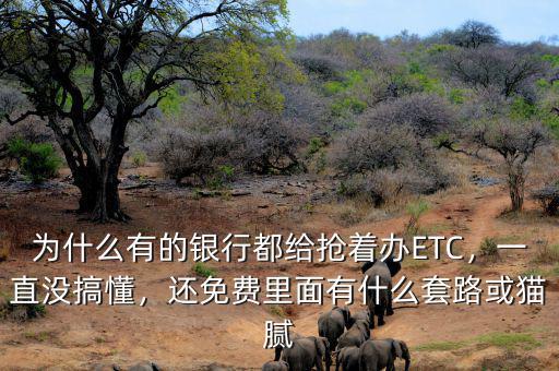 為什么有的銀行都給搶著辦ETC，一直沒搞懂，還免費里面有什么套路或貓膩
