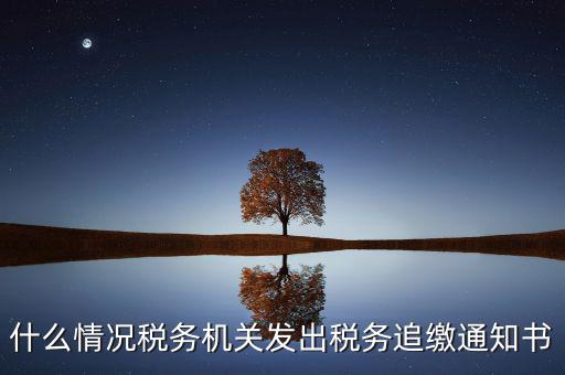 什么情況稅務(wù)機(jī)關(guān)發(fā)出稅務(wù)追繳通知書(shū)