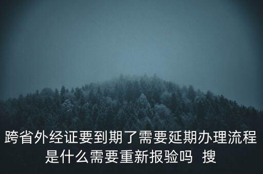跨省外經(jīng)證要到期了需要延期辦理流程是什么需要重新報驗嗎  搜