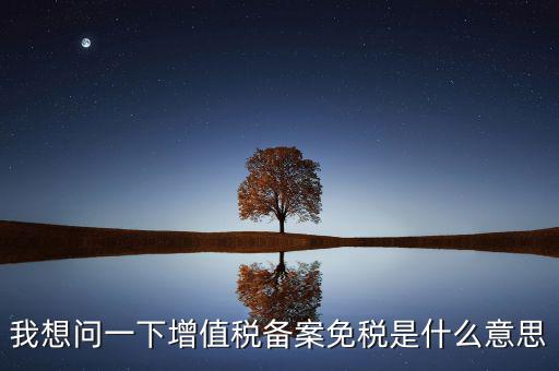 增值稅網(wǎng)上備案是什么意思，公司剛成立請問到稅務(wù)局備案是什么意思