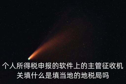 個人所得稅申報的軟件上的主管征收機關填什么是填當地的地稅局嗎