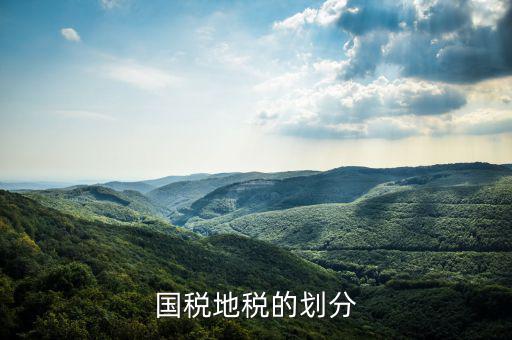 地稅分為什么種類，國稅地稅的劃分