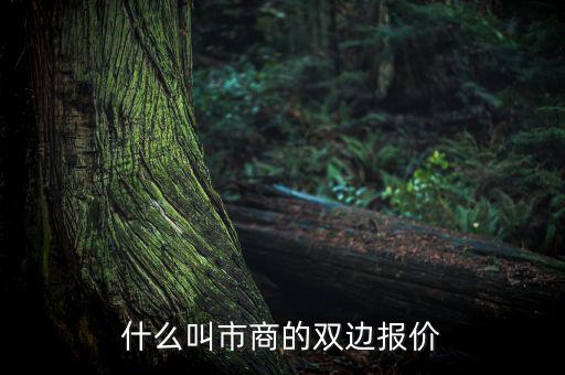什么是雙邊定價，什么叫市商的雙邊報價