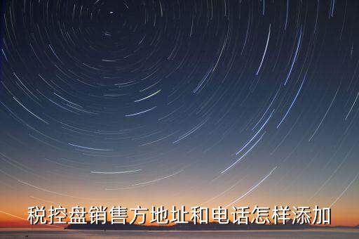 稅控盤(pán)銷(xiāo)售方地址和電話怎樣添加