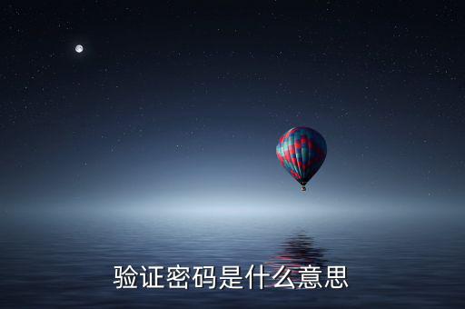 驗(yàn)證密碼是什么意思