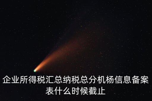 匯總所得稅備案什么時間，備案應(yīng)該在什么時候進行求解