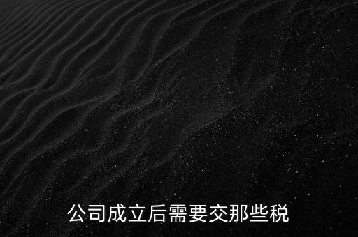 辦一個企業(yè)都需要交什么稅，公司成立后需要交那些稅