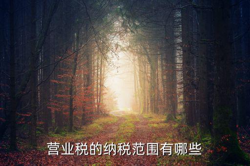 什么經(jīng)營范圍可以開營業(yè)稅，營業(yè)稅的納稅范圍有哪些