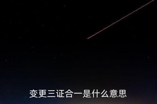 增值稅發(fā)票三證合一變更什么，變更三證合一是什么意思