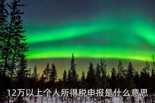 十二萬申報(bào)有什么用，第一次進(jìn)行12萬個稅申報(bào)有哪些注意點(diǎn)
