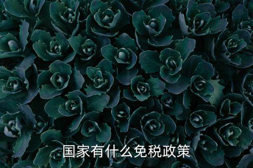 國(guó)家什么要實(shí)行減免稅，國(guó)家有什么免稅政策