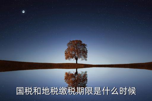 椒江國地稅什么時(shí)候交，國稅和地稅繳稅期限是什么時(shí)候