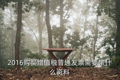 2016領(lǐng)發(fā)票需要帶什么，2016購買增值稅普通發(fā)票需要帶什么資料