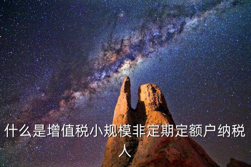 非定期定額報(bào)是什么意思，什么是增值稅小規(guī)模非定期定額戶納稅人