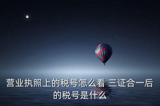 企業(yè)三證合一后稅號是什么，三證合一后企業(yè)的納稅人識別號是哪個