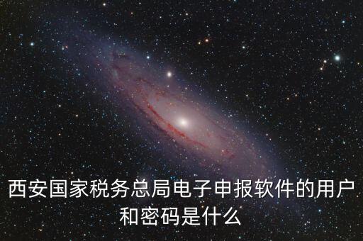 西安國(guó)家稅務(wù)總局電子申報(bào)軟件的用戶和密碼是什么